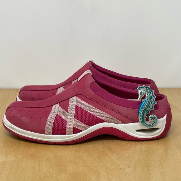 Cole Haan Shoes - Cole Haan/Nike Air Leather/Textile Open Back Slip On Sneakers Pink/White Sz 8.5